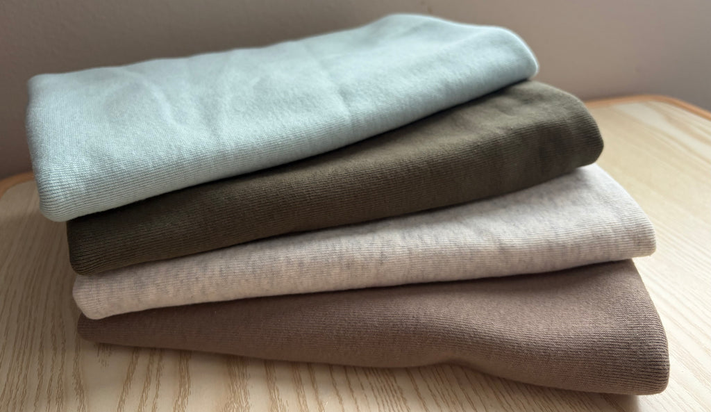Japanese Imported 100% Cotton Tubular Rib Knit Fabric - Soft Stretch Ribbing - 17" wide Tubular Width